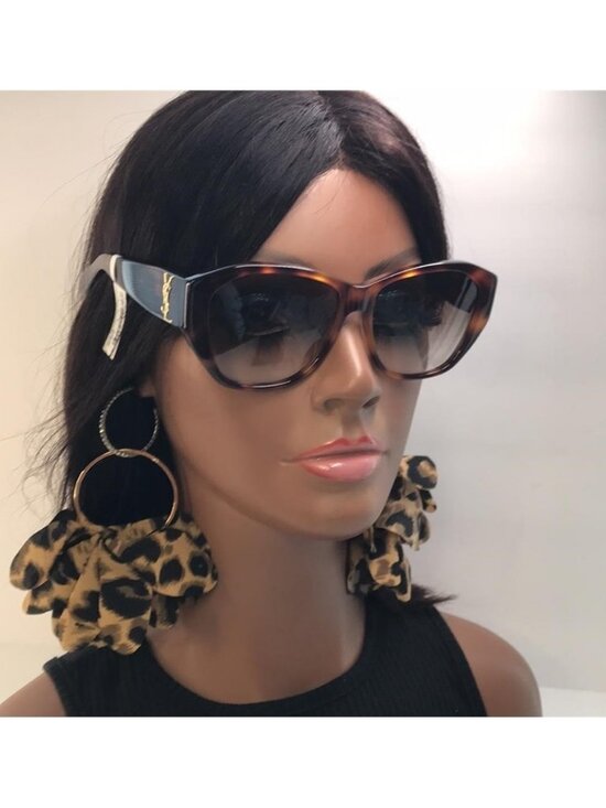 SAINT LAURENT SLM8 Cat Eye HAVANA Brown Frame/Grey Lenses Sunglasses main image 7